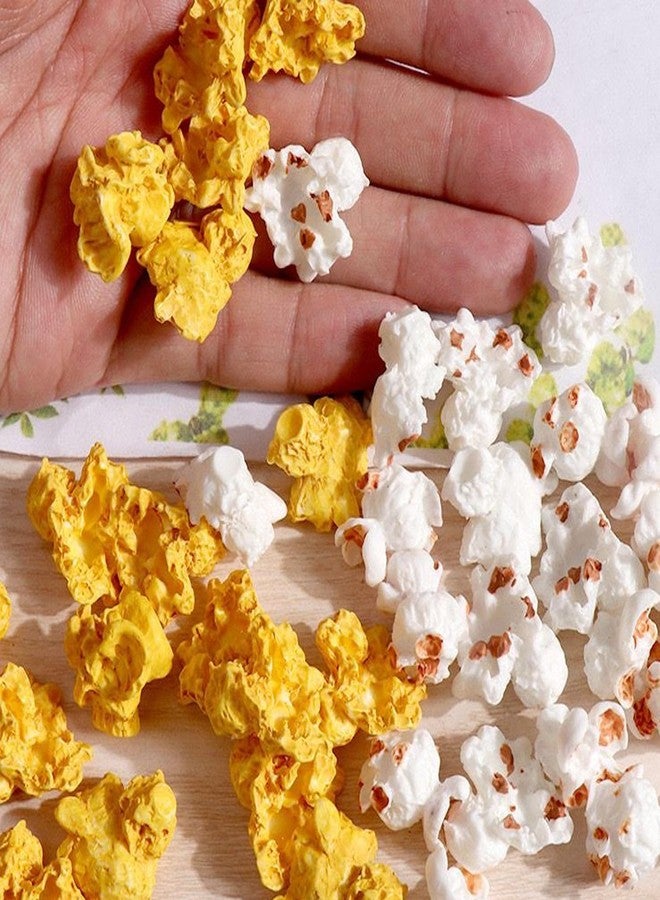EUGFI 100 Pcs Miniature Fake Popcorn, Eight Styles Artificial Resin Popcorn Models for DIY Crafts, Dollhouse Decor, Christmas Ornaments, Party Props, Earring Making, Mixed Colors - Image 4